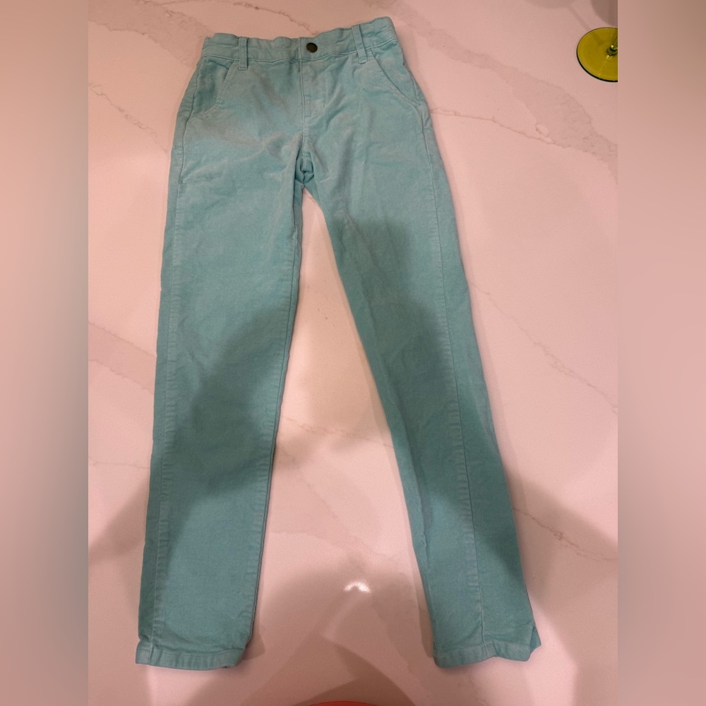 Bisby teal twiggy pants aqua velvet size 8